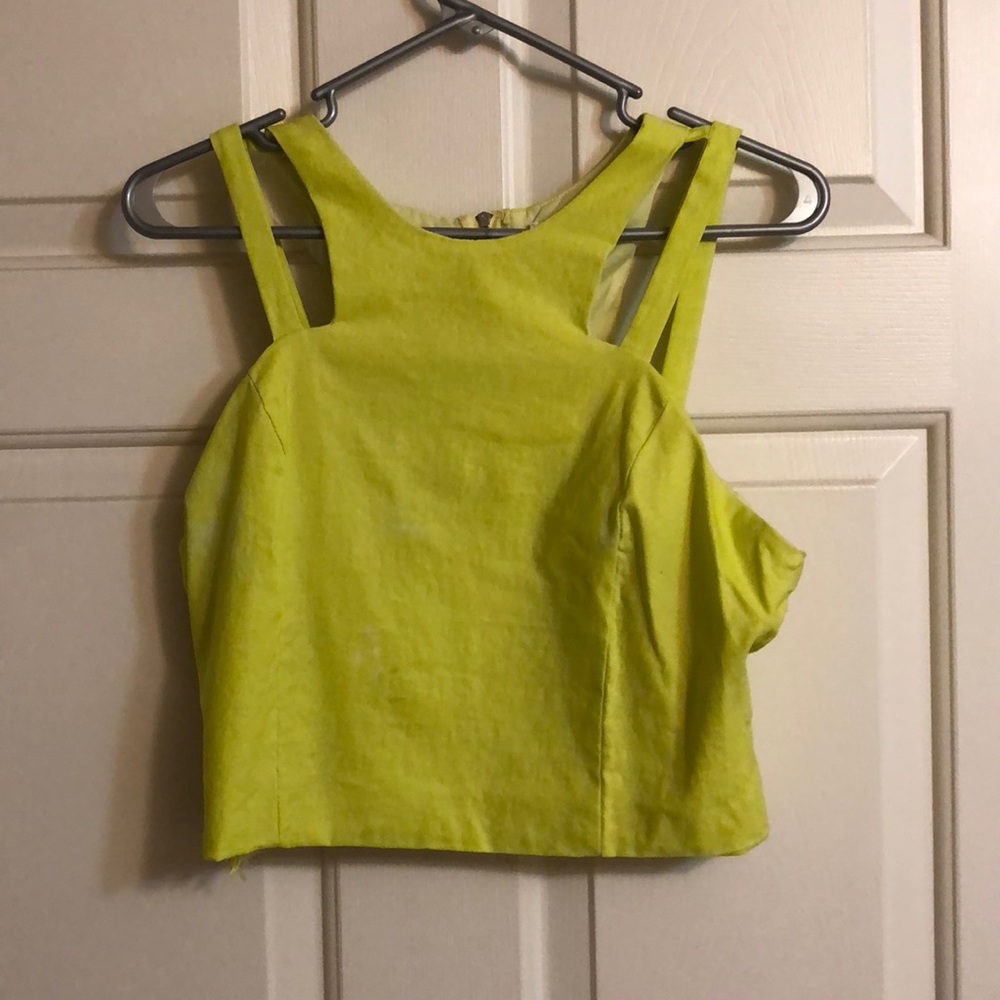 Neon halter crop top